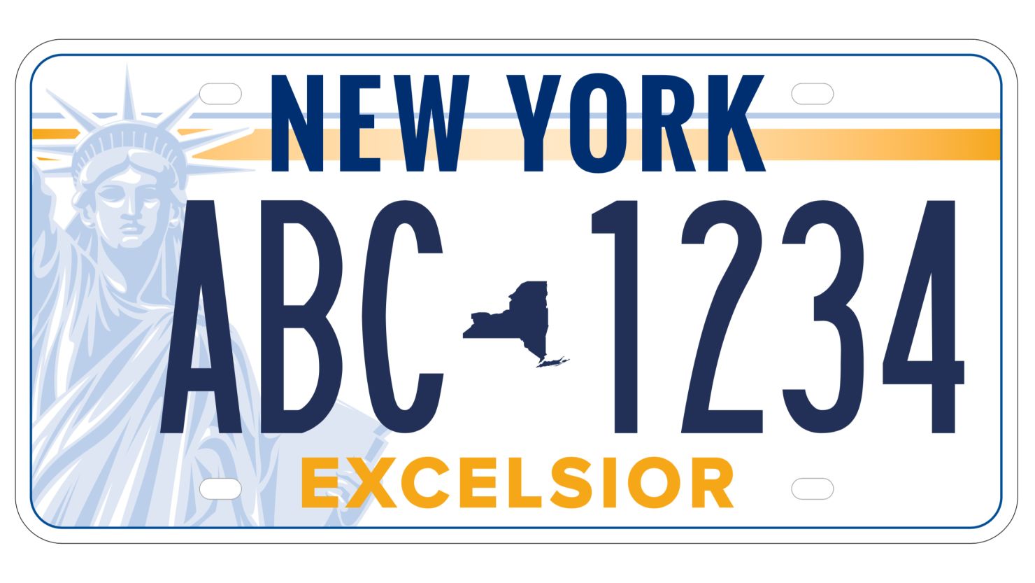 Could this be New York's next official license plate? State residents can vote on one of five options from now until September 2. 