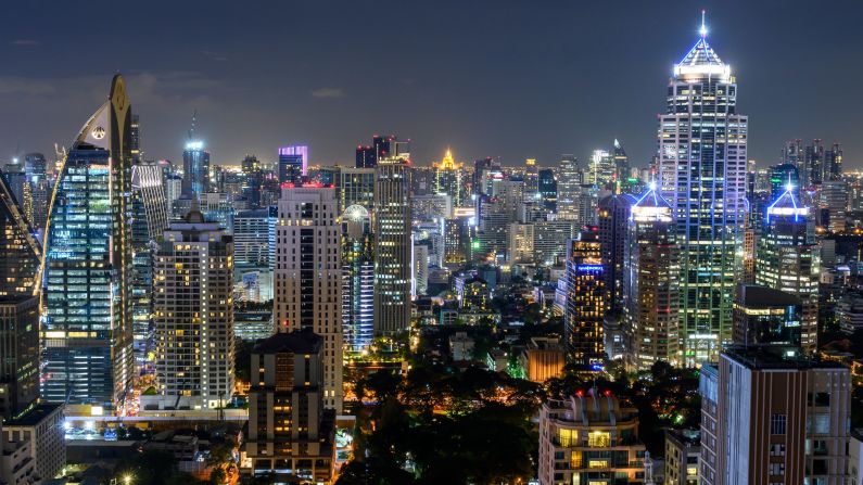 <strong>Bangkok</strong>: The Thailand capital glitters on an August night.