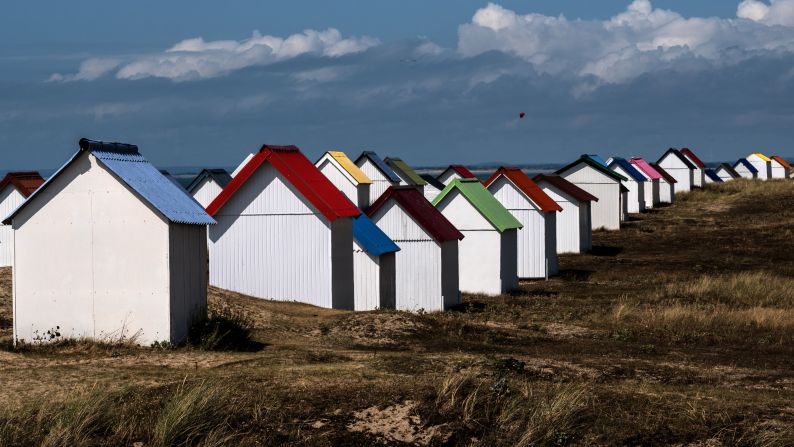 <strong>Gouville-sur-Mer, France</strong>: Pretty beach houses dot the landscape in the little town of Gouville-sur-Mer on France's northwest coast. 