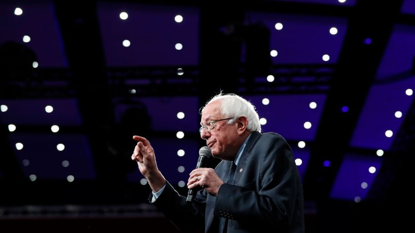 Democratic presidential candidate Sen. Bernie Sanders speaks at the Presidential Gun Sense Forum, Saturday, August 10, 2019, in Des Moines, Iowa. 