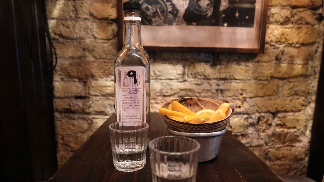 <strong>Mezcal de pechuga:</strong> Made by hanging a raw chicken breast (or hen, rabbit, or turkey) over the still where the mezcal is being distilled, the drink has a very interesting flavor.