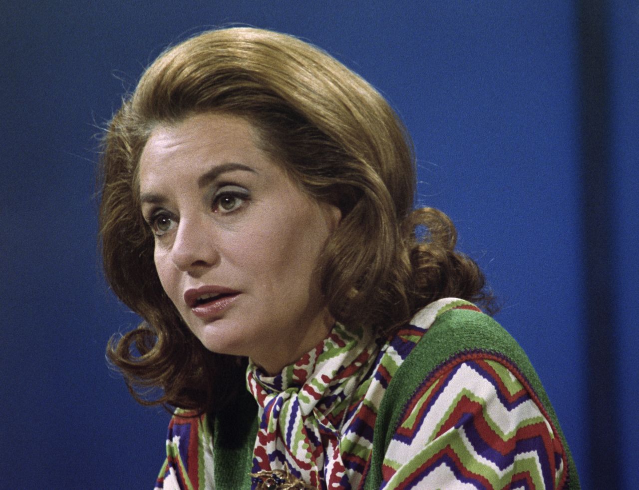 Walters works for NBC News during the Republican National Convention in 1972.