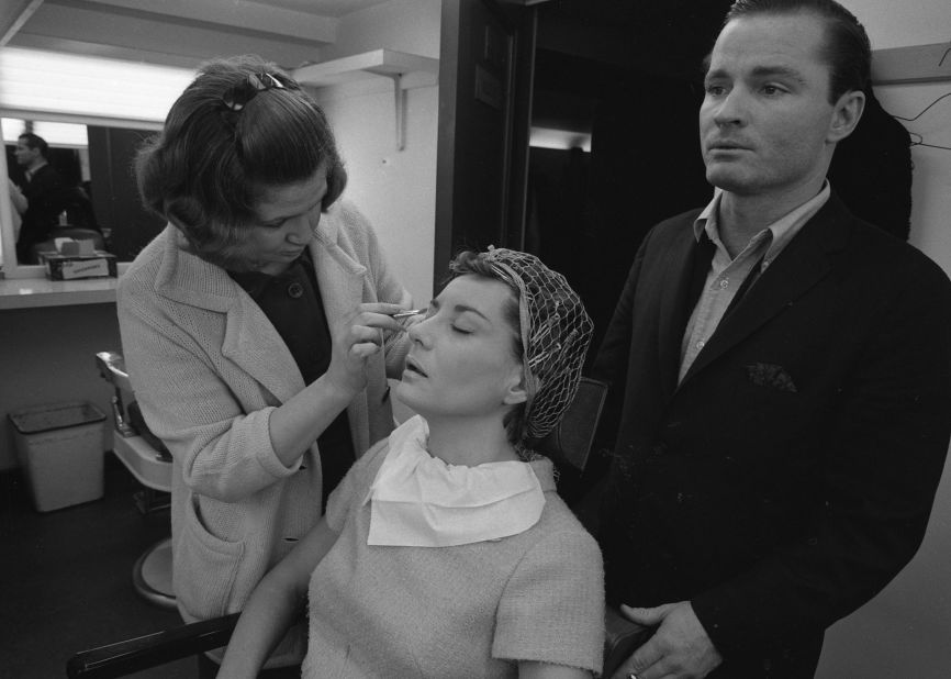 Walters has her makeup applied prior to a "Today" filming in 1966.
