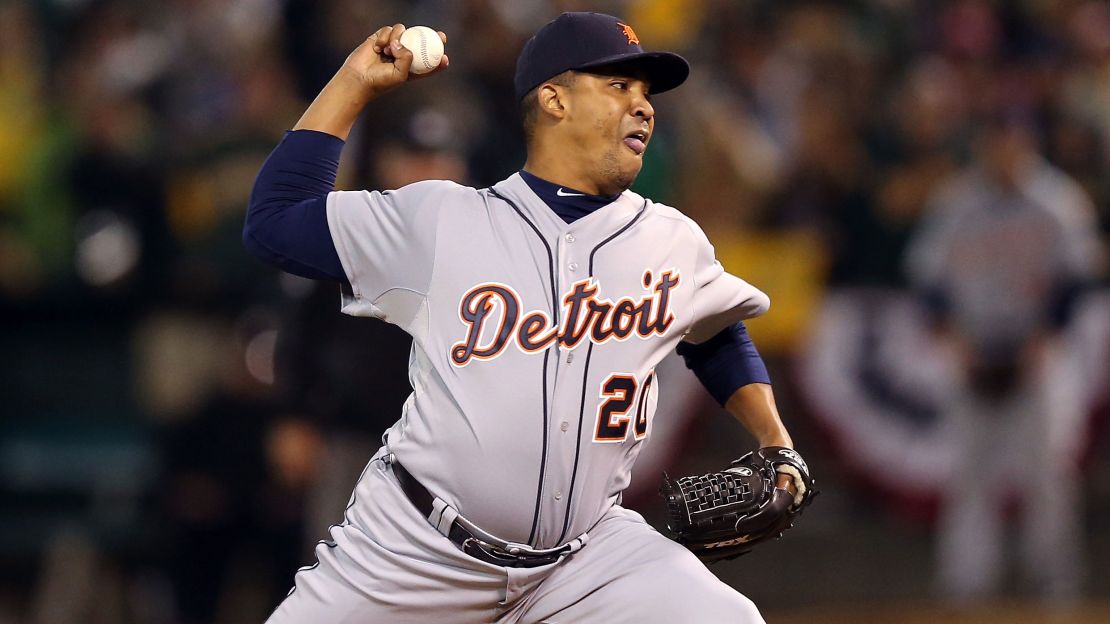 Octavio Dotel, seen here in 2012, pitched for 13 teams during his MLB career.