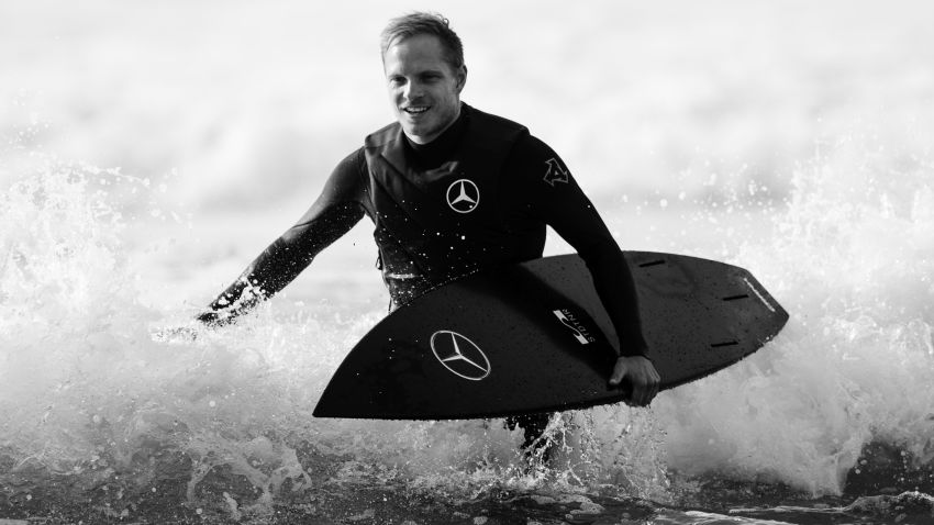 NAZARE, PORTUGAL - DECEMBER 16: German big wave surfer Sebastian Steudtner poses for a photo on December 16, 2015 in Nazare, Portugal. (Photo by Lars Baron/Bongarts/Getty Images)