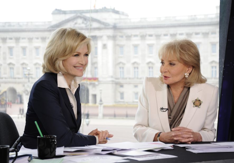 Walters and Diane Sawyer work together in London when Britain's Prince William married Catherine Middleton in 2011.