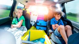 no homework slip Holidays - Siblings arguing in the car during a long car journey