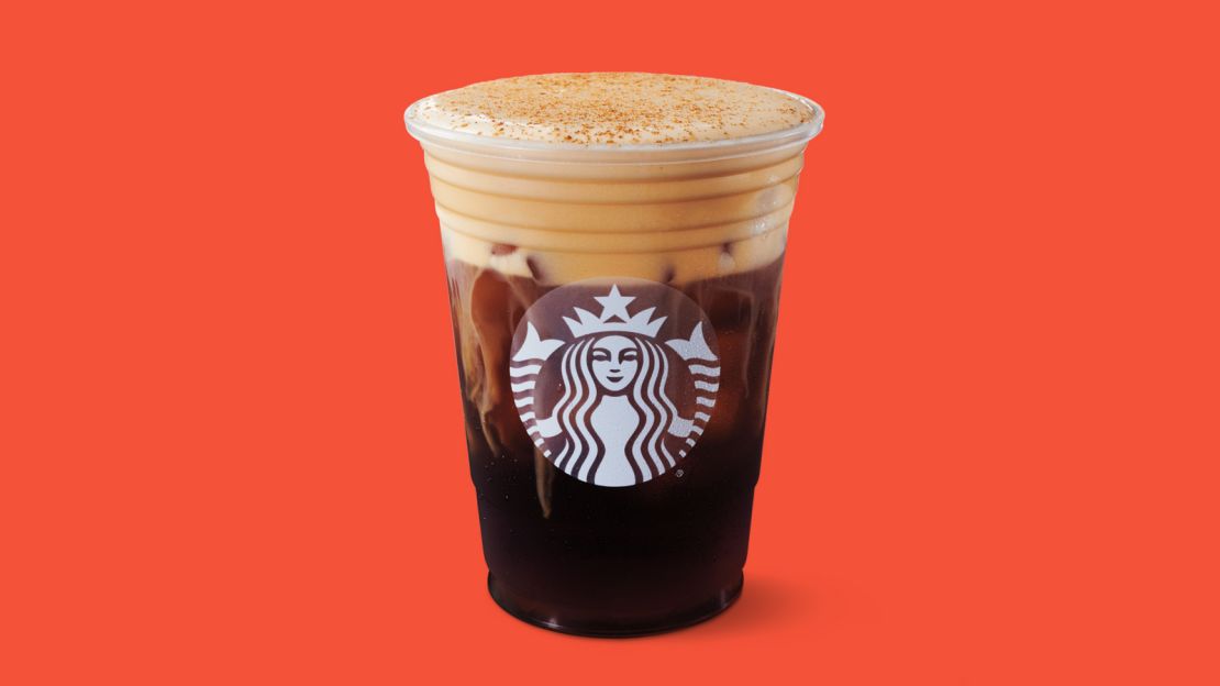 The new Pumpkin Cream Cold Brew from Starbucks.