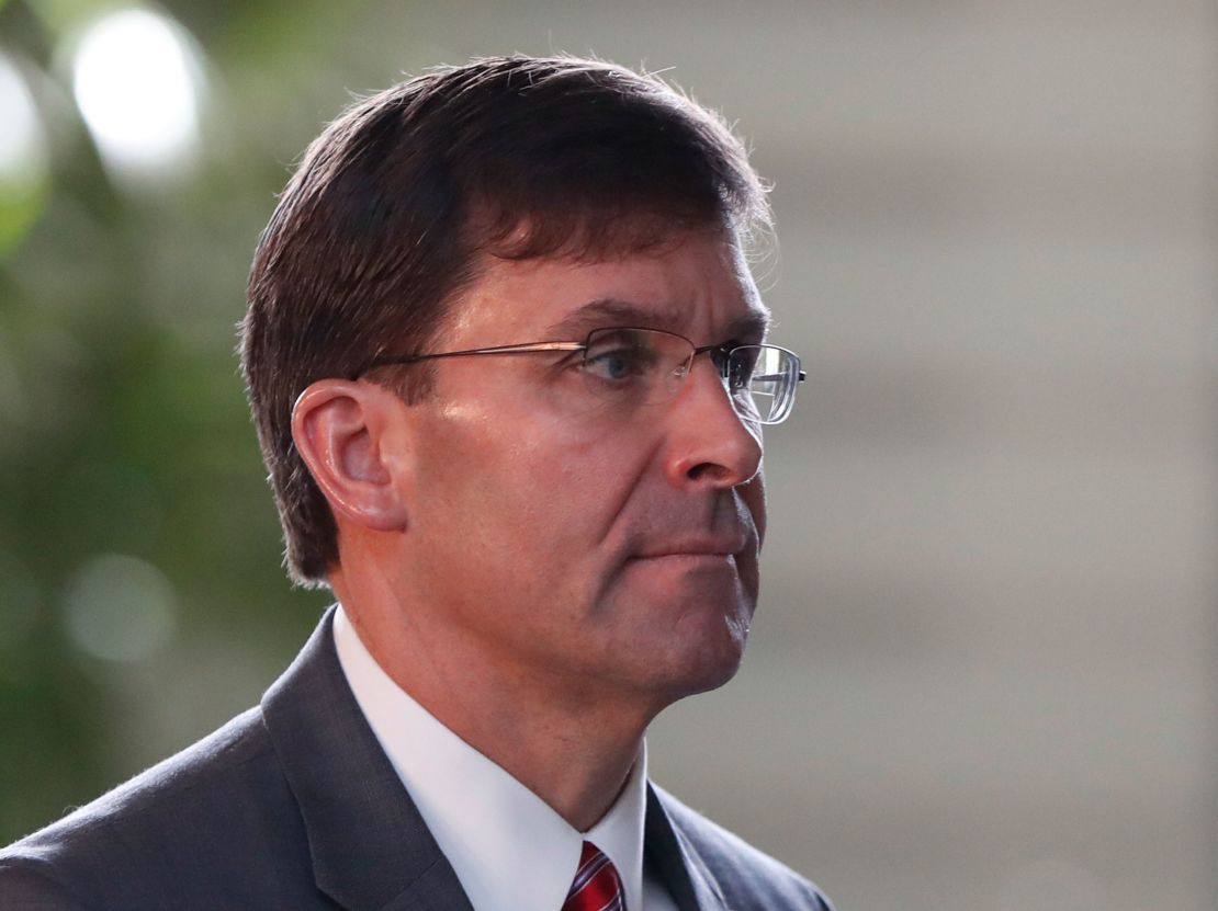 US Secretary of Defence Mark Esper is seen in August during a visit to Tokyo. 