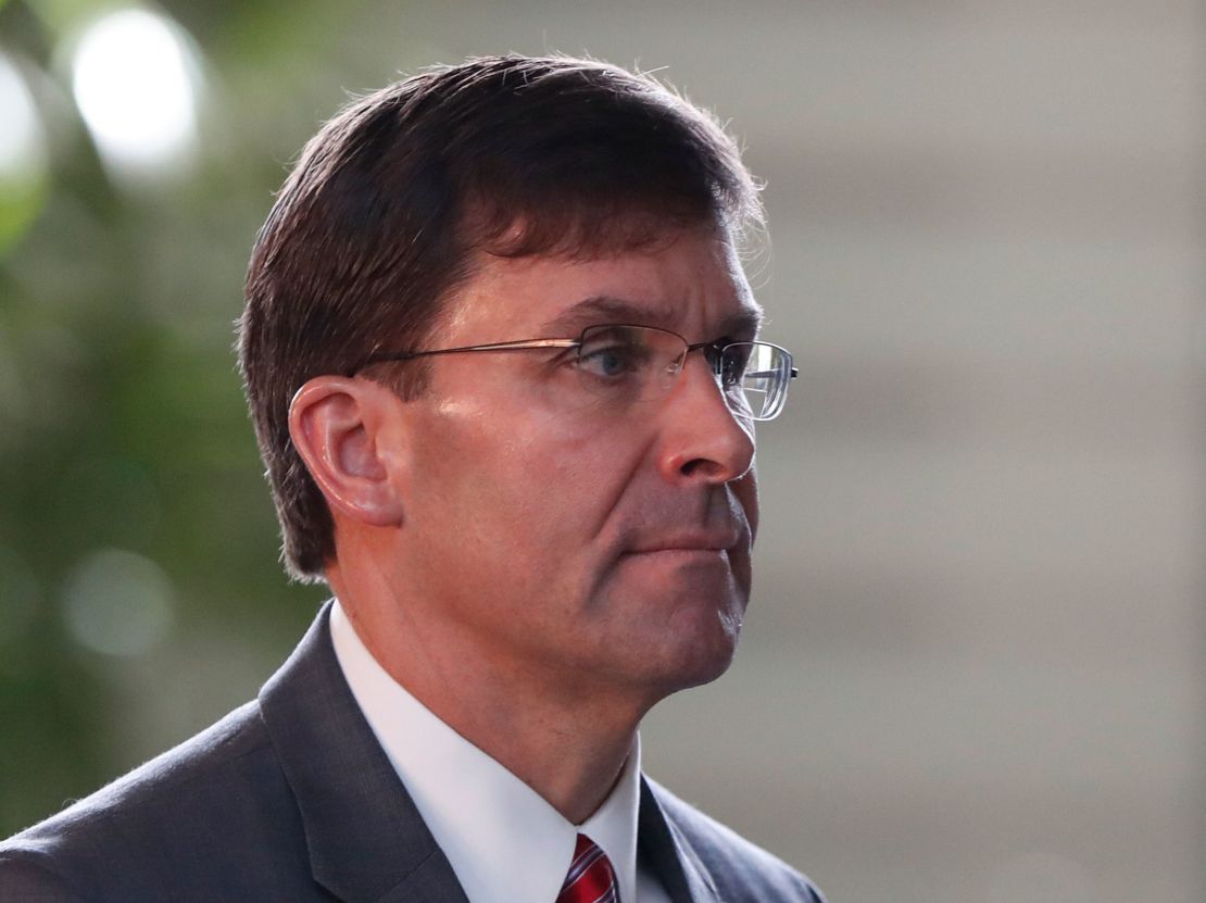 US Secretary of Defence Mark Esper is seen in August during a visit to Tokyo.