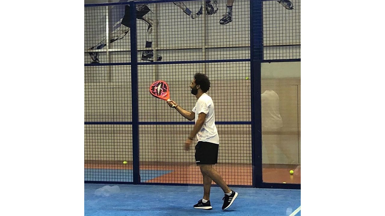 Mo Salah, Liverpool forward and reigning African footballer of the year, enjoys a relaxed session in one of the indoor arenas on 18 July.