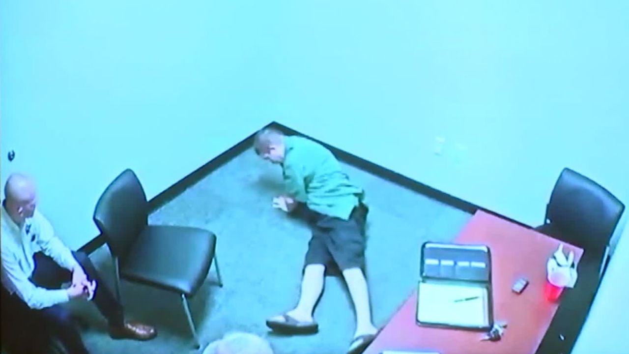 Michael Drejka reenacted the shooting in a police interview that was played in court on Thursday.