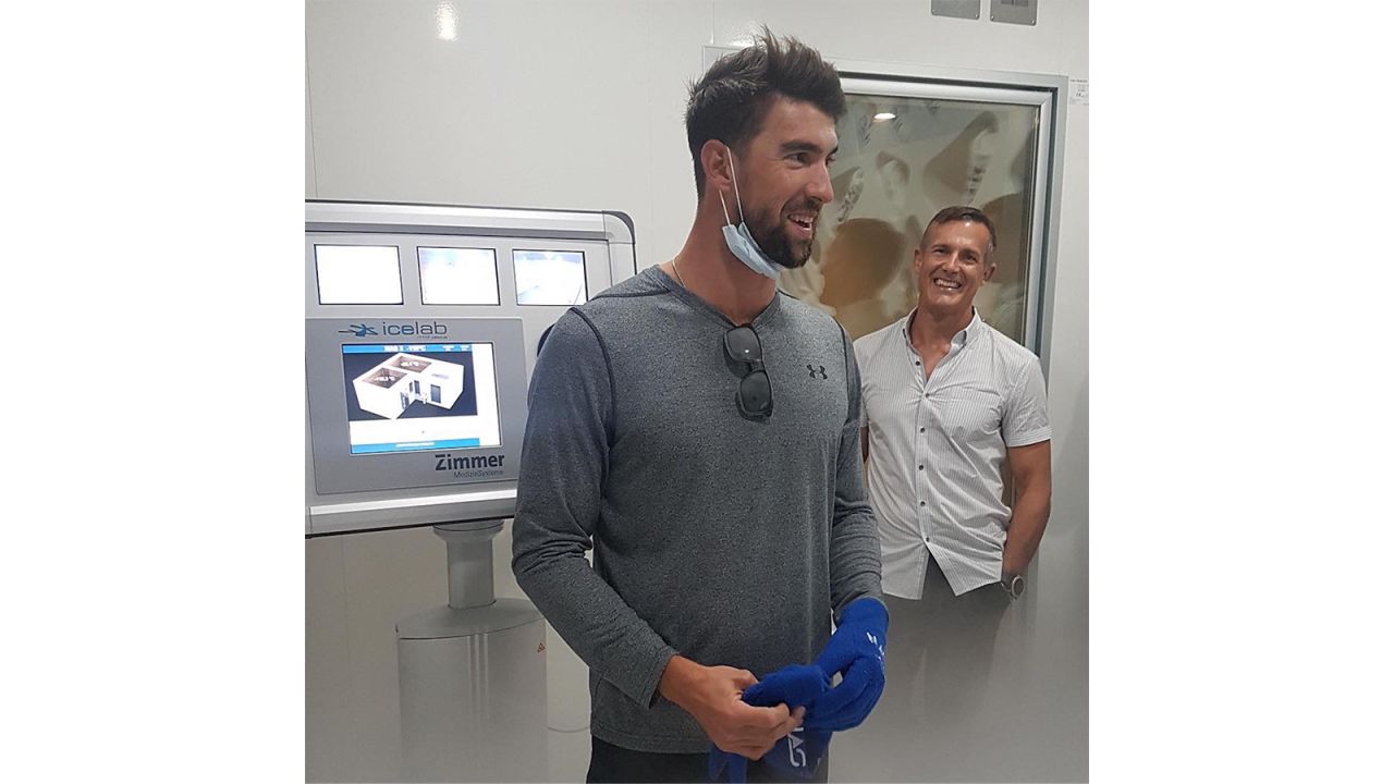 Olympic champion swimmer Michael Phelps in the cryotherapy chamber - extreme cold that aids recovery. 11 January, 2018. 