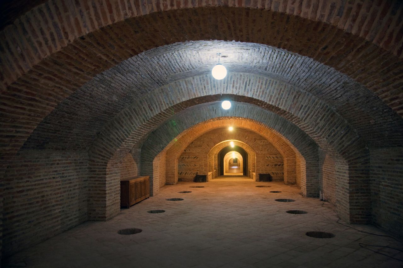 <strong>Underground cellars:</strong> This, at Chateau Mukhrani, is a reconstruction of the 19th-century wine cellar