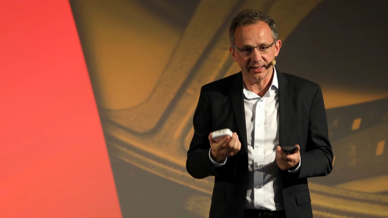 Enrique Lores speaks at the HP Media Day on May 22 2017.
