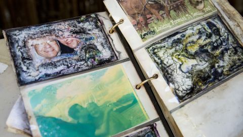 Kyle Haines' husband, Bob, stashed photo albums and important documents in their attic before he drowned in the couple's home during Harvey.