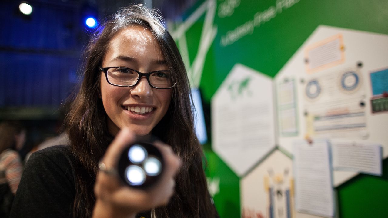 As a teenager, she was described as a child prodigy for inventing a flashlight powered by heat from your hand.