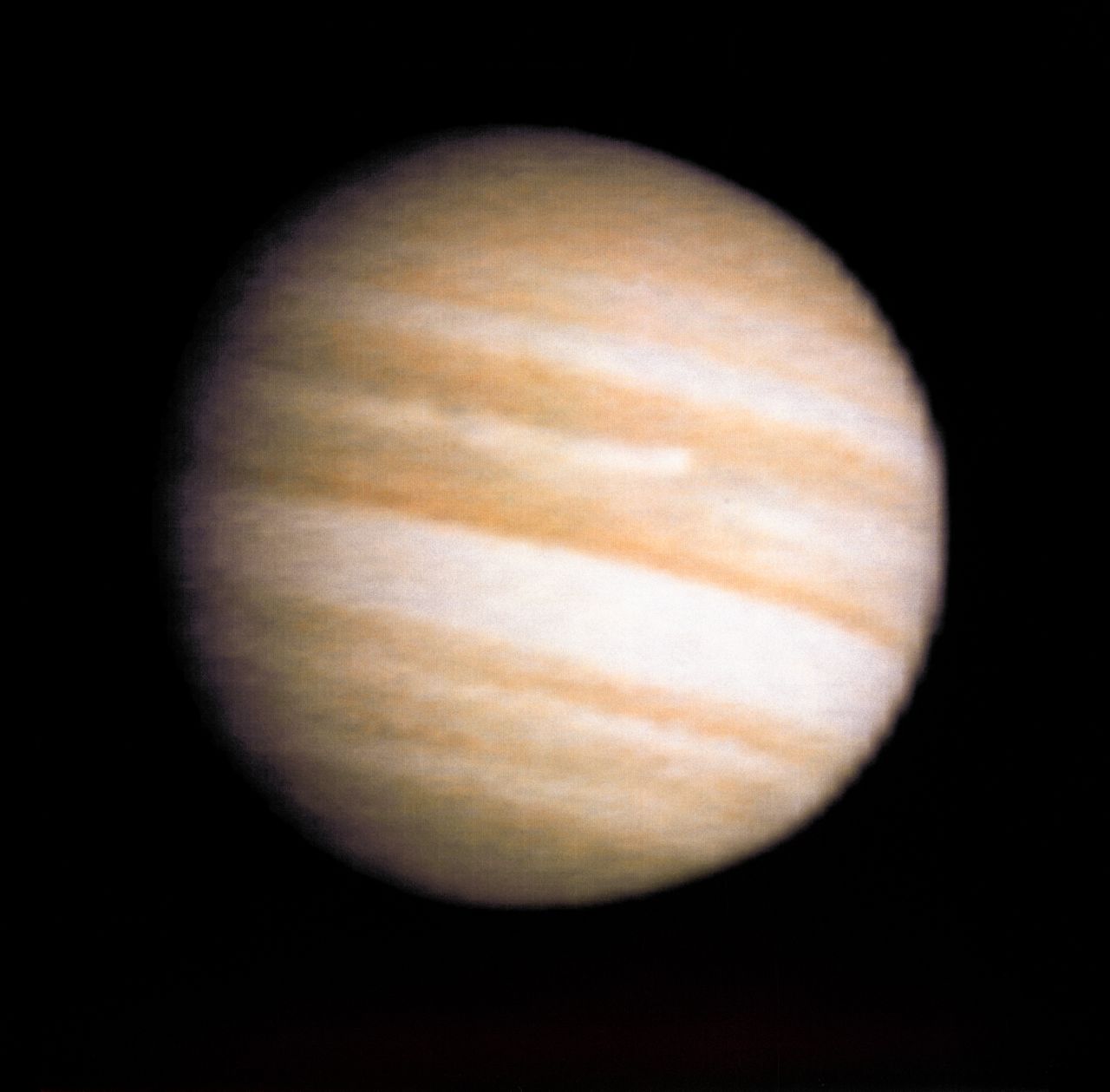 Voyager 2's view of Jupiter during the spacecraft's approach.