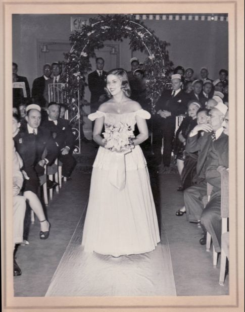 Ginsburg is the maid of honor at a cousin's wedding in 1951.