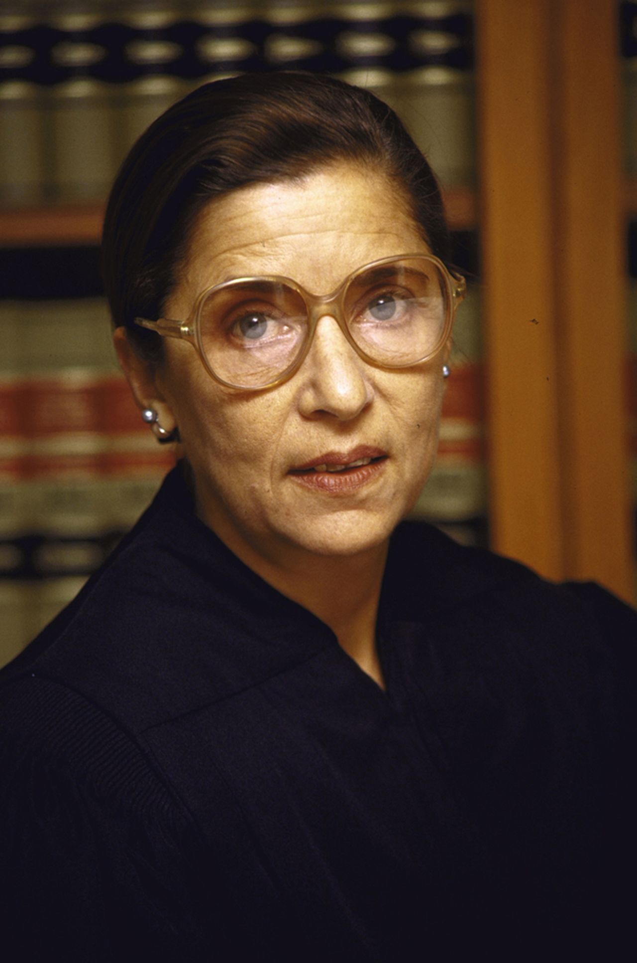 Ginsburg in her chambers at the US Courthouse in Washington.