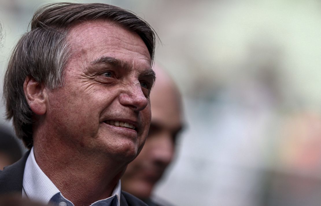 Brazil's far-right president Jair Bolsonaro, seen in Sao Paulo last month. 