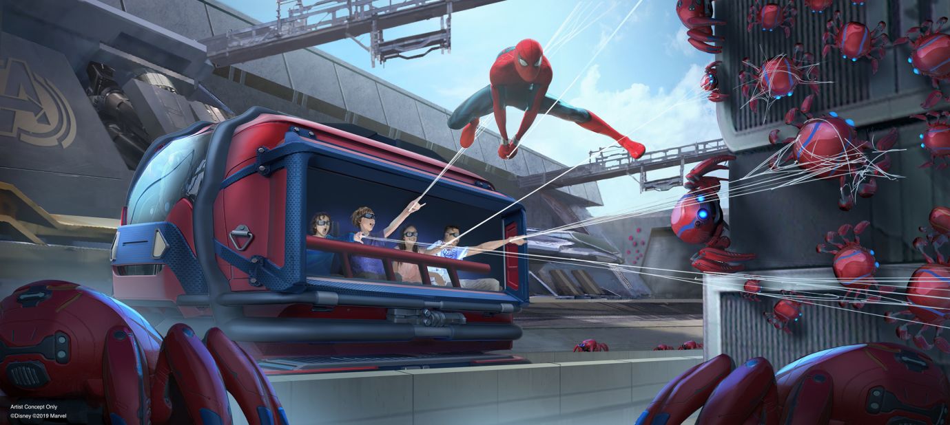 <strong>Spider-Man:</strong> Disney announced a new Spider-Man ride, despite an ongoing dispute with Sony over the character.