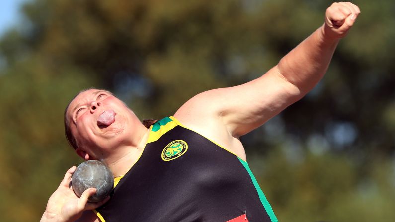 Sophie McKinna competes in the women's shot put during day one of the Muller British Athletics Championships at Alexander Stadium in Birmingham, England, on August 25.