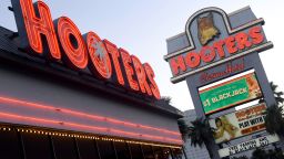 The marquee at the Hooters Casino Hotel is shown on August 23, 2019 in Las Vegas, Nevada. OYO Hotels & Homes announced that they have partnered with hotel investment and management company Highgate to renovate and rebrand the off-Strip 657-room property as the OYO Hotel & Casino Las Vegas by the end of the year. 