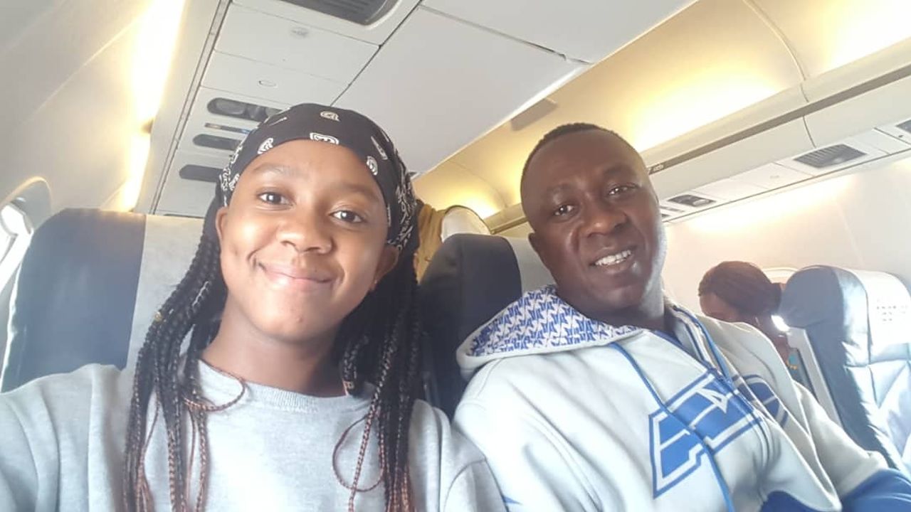 Tanya and dad, Tawanda Muzinda.