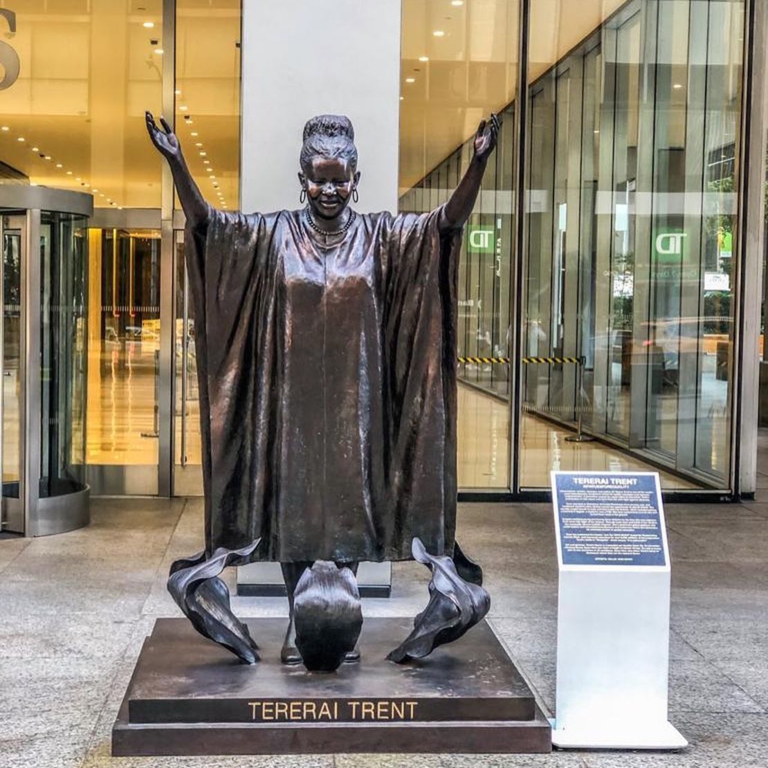 Zimbabwean scholar Tererai Trent has been immortalized in a bronze statue in New York