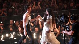 NEWARK, NEW JERSEY - AUGUST 26:  Shawn Mendes and Camila Cabello perform onstage during the 2019 MTV Video Music Awards at Prudential Center on August 26, 2019 in Newark, New Jersey. (Photo by Noam Galai/Getty Images)