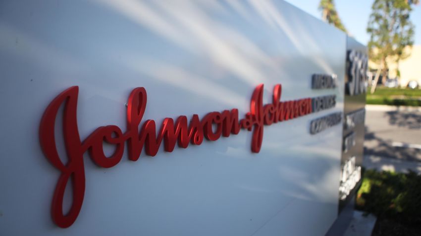 IRVINE, CALIFORNIA - AUGUST 26: A sign is posted at the Johnson & Johnson campus on August 26, 2019 in Irvine, California. A judge has ordered the company to pay $572 million in connection with the opioid crisis in Oklahoma. (Photo by Mario Tama/Getty Images)