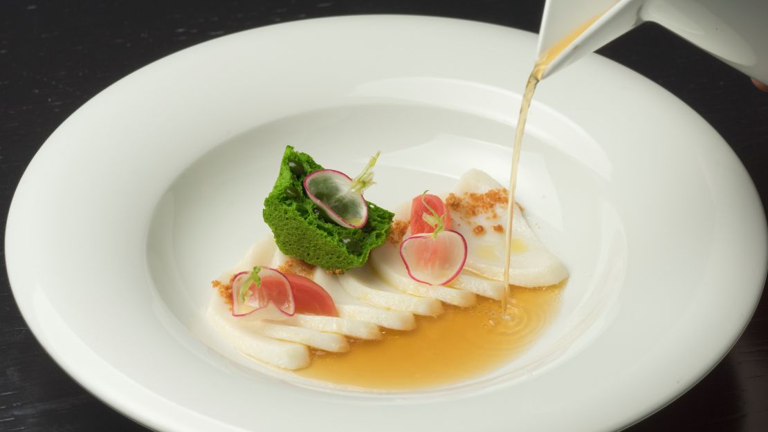 Broth is the king of Chef Andrea Berton's cuisine at his eponymous restaurant.