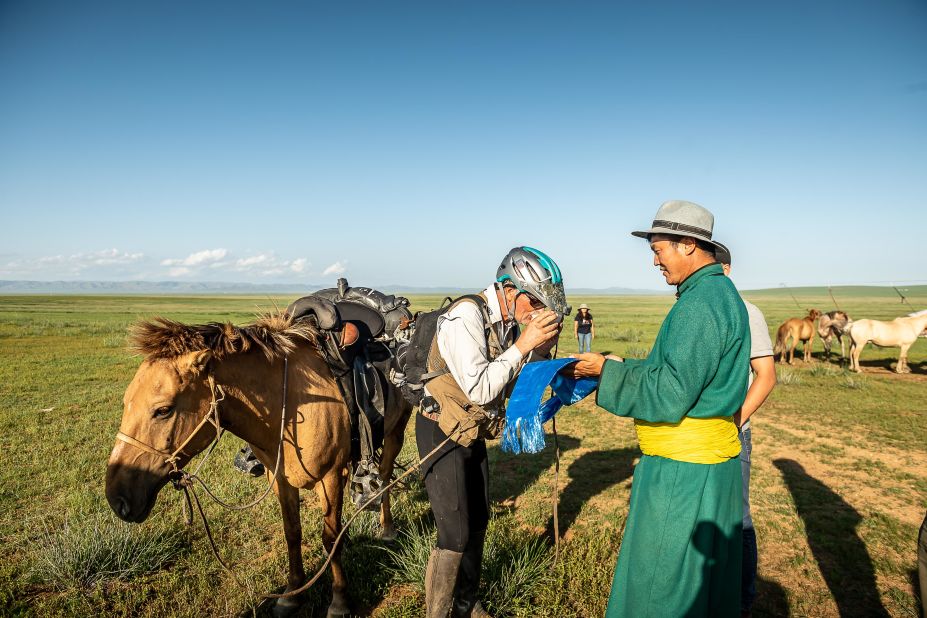 Spending so much time alone in the Mongolian countryside proved to be a spiritual adventure. "I believe in God and a higher power and it was really comforting for me to use that as a crutch to keep going," he said. 