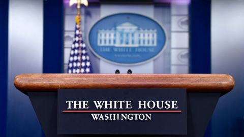 empty white house podium