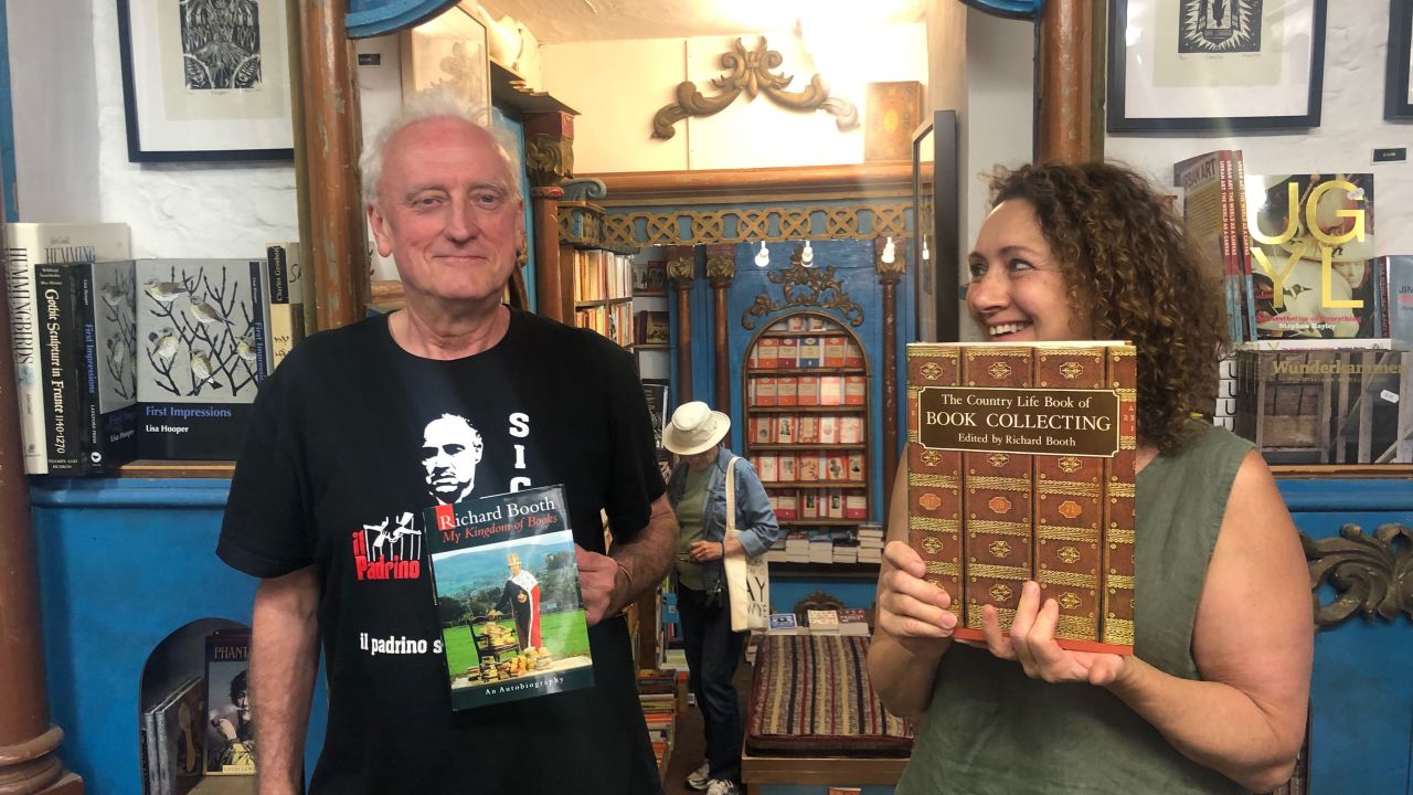 Derek Addyman and Anne Brichto inside their store, Addyman Books. The pair have almost 80 years' book-selling experience between them.