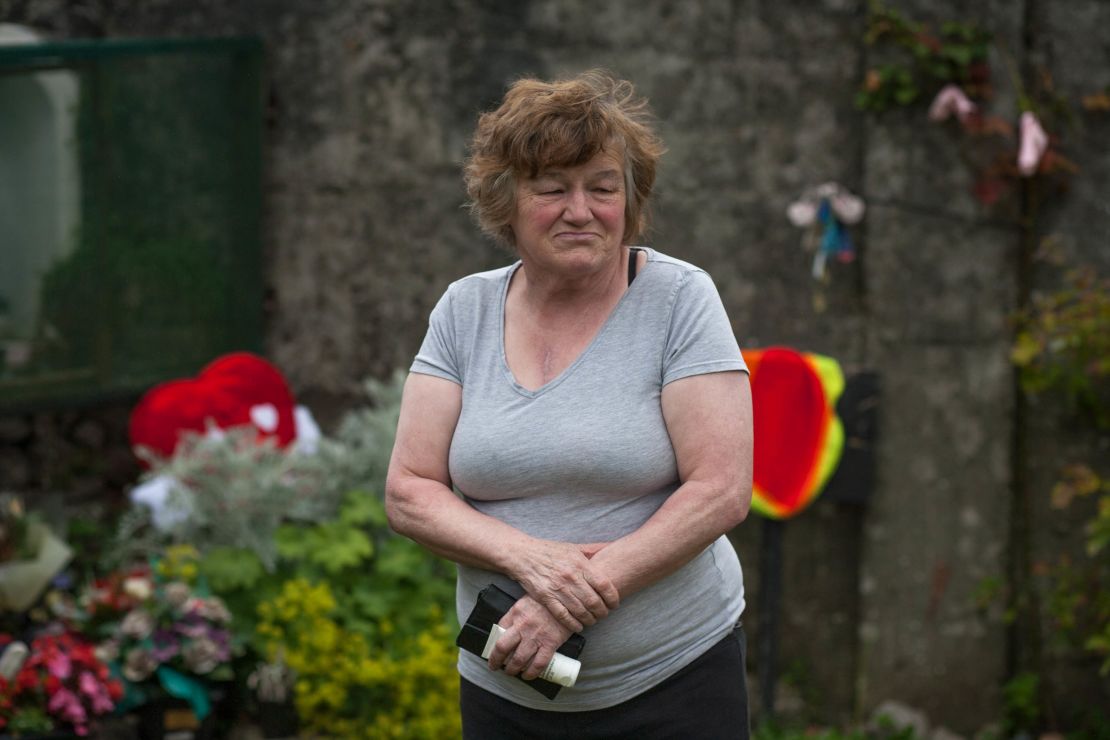 Survivor Christina Caroll lived at Tuam home until she was 8. "I have a memory of being hungry all the time. I was so hungry I remember one of the nuns asking me to feed a small baby -- I gave the child a little bit and ate the whole thing myself. When I was finished the nun beat me because I took the baby's food."