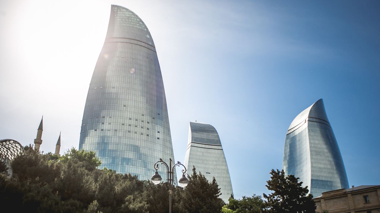 <strong>Fairmont Baku:</strong> Baku's Flame Towers dominate the skyline of the Azerbaijan capital. One is residential, one is office space, but the third is a Fairmont hotel. 