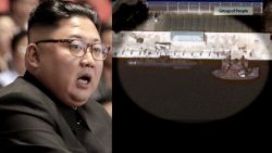 Kim Jong Un nuclear sub satellite image split