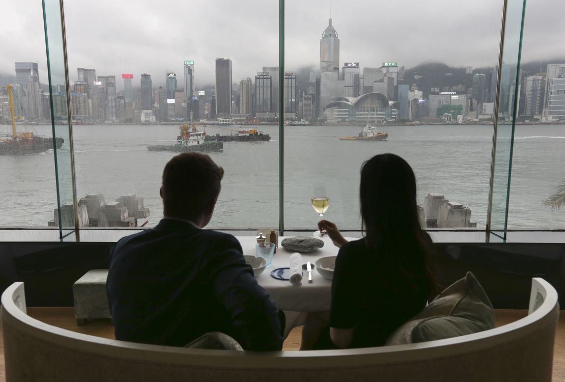 Visitors at the InterContinental in Tsim Sha Tsui, Hong Kong. The company recently said its hotel and food and beverage business had taken a hit from the city's ongoing protests.