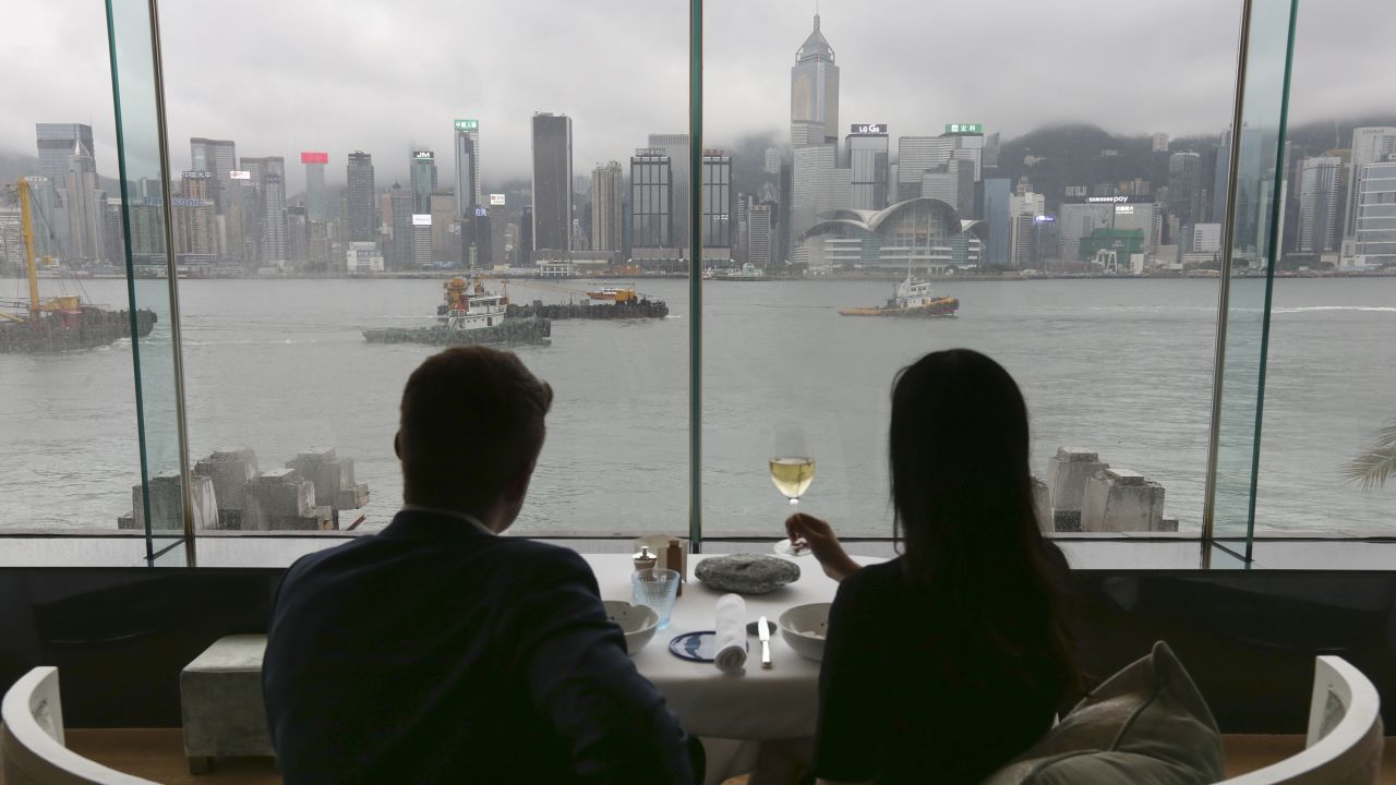 Visitors at the InterContinental in Tsim Sha Tsui, Hong Kong. The company recently said its hotel and food and beverage business had taken a hit from the city's ongoing protests.