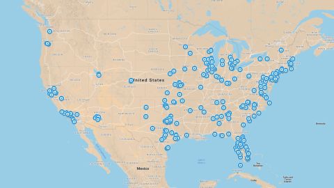Ring released a map of the more than 400 police departments that have forged partnerships with the company.