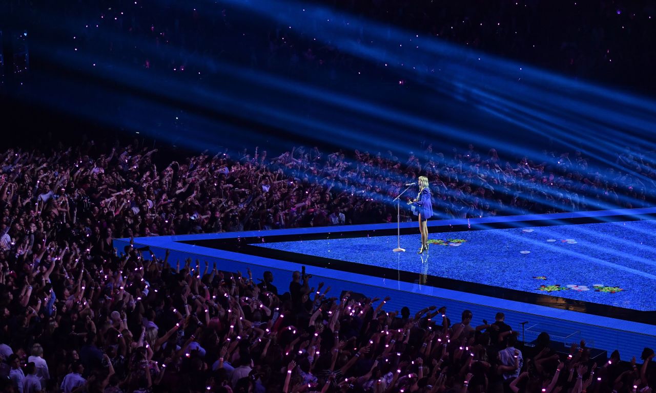 Taylor Swift performs during the MTV Video Music Awards at the Prudential Center in Newark, New Jersey, on August 26. Swift's single, "You Need to Calm Down," won the VMAs for Video of the Year and Video for Good. During her <a href="https://www.cnn.com/2019/08/26/entertainment/taylor-swift-vmas-equality-politics/index.html" target="_blank">acceptance speech</a> for Video of the Year, Swift called out the Trump administration for its lack of acknowledgment of the Equality Act petition for LGBTQ rights.