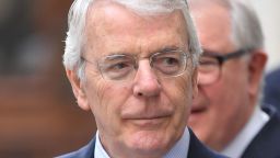John Major visits King's College London to attend the official opening of Bush House, the latest education and learning facilities on the Strand Campus on March 19, 2019 in London, England.