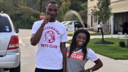 Pictures from Simone Biles verified twitter show her and her brother, Tevin Biles-Thomas, who has been charged with murder.