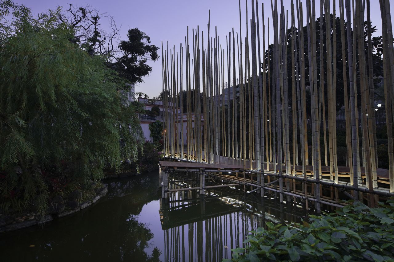 Since 2013, they have built a variety of projects from an outdoor pavilion to a stage inspired by bamboo theaters.