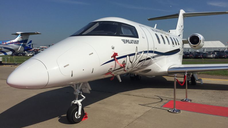 <strong>Pilatus PC-24:</strong> The MAKS air show has a static display of parked aircraft as well as flying demonstrations. 