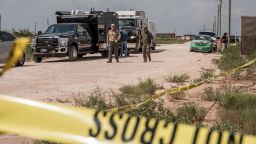 WEST ODESSA, TX - SEPTEMBER 1:  FBI agents search a home believed to be linked to a suspect following a deadly shooting spree on September 1, 2019 in West Odessa, Texas. Seven people had been killed, in addition to the gunman and at least 21 others were wounded, including three law enforcement officers after a gunman went on a rampage. The man who has not been identified fled from state troopers who had tried to pull him over. The gunman then hijacked a United States postal van and indiscriminately fired from a rifle at people before the authorities shot and killed him outside a movie theater in Odessa. (Photo by Cengiz Yar/Getty Images)