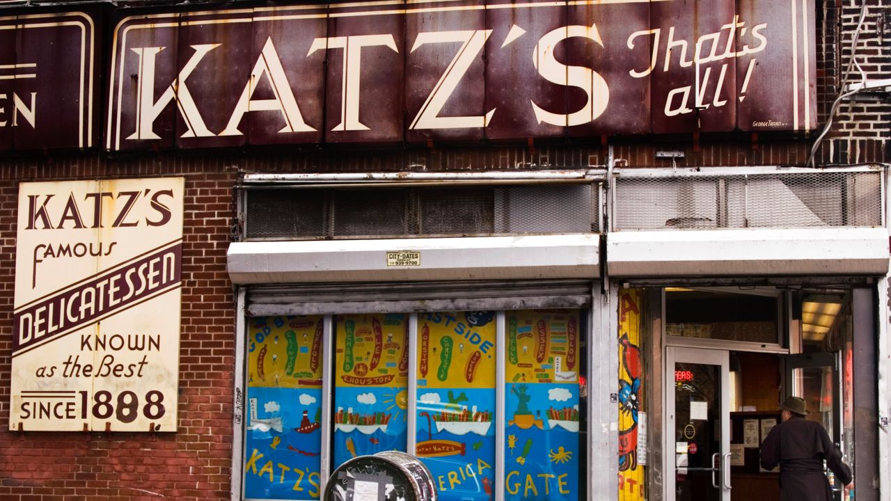 Katz's Deli is located on Houston Street on the Lower East Side.