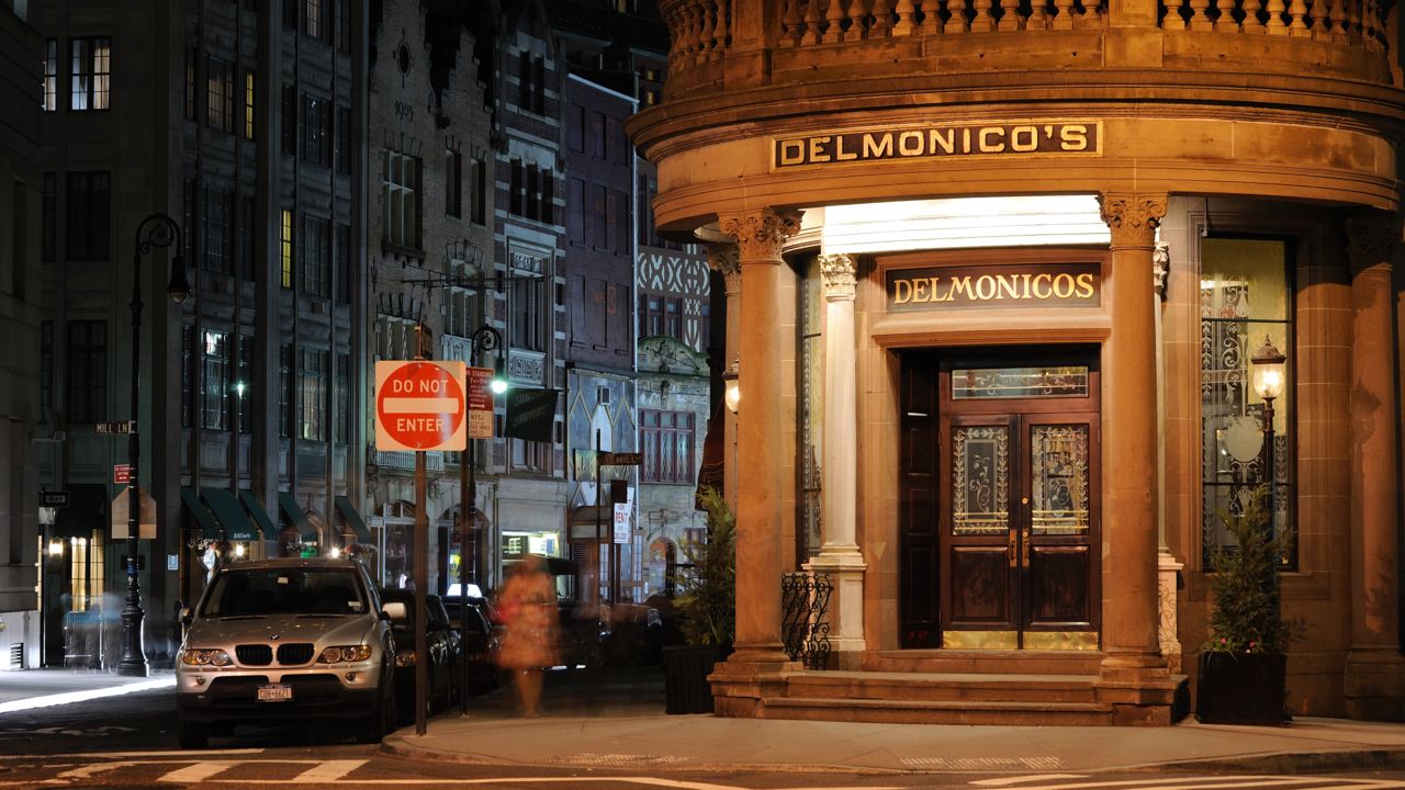 Delmonico's is on the corner of William and Beaver Streets.